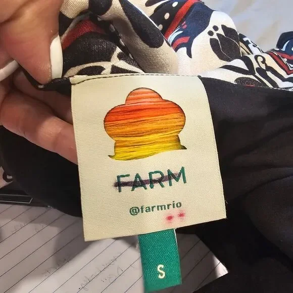 Farm Rio Scarf Wrap Mini Dress Size Small - Picture 10 of 11